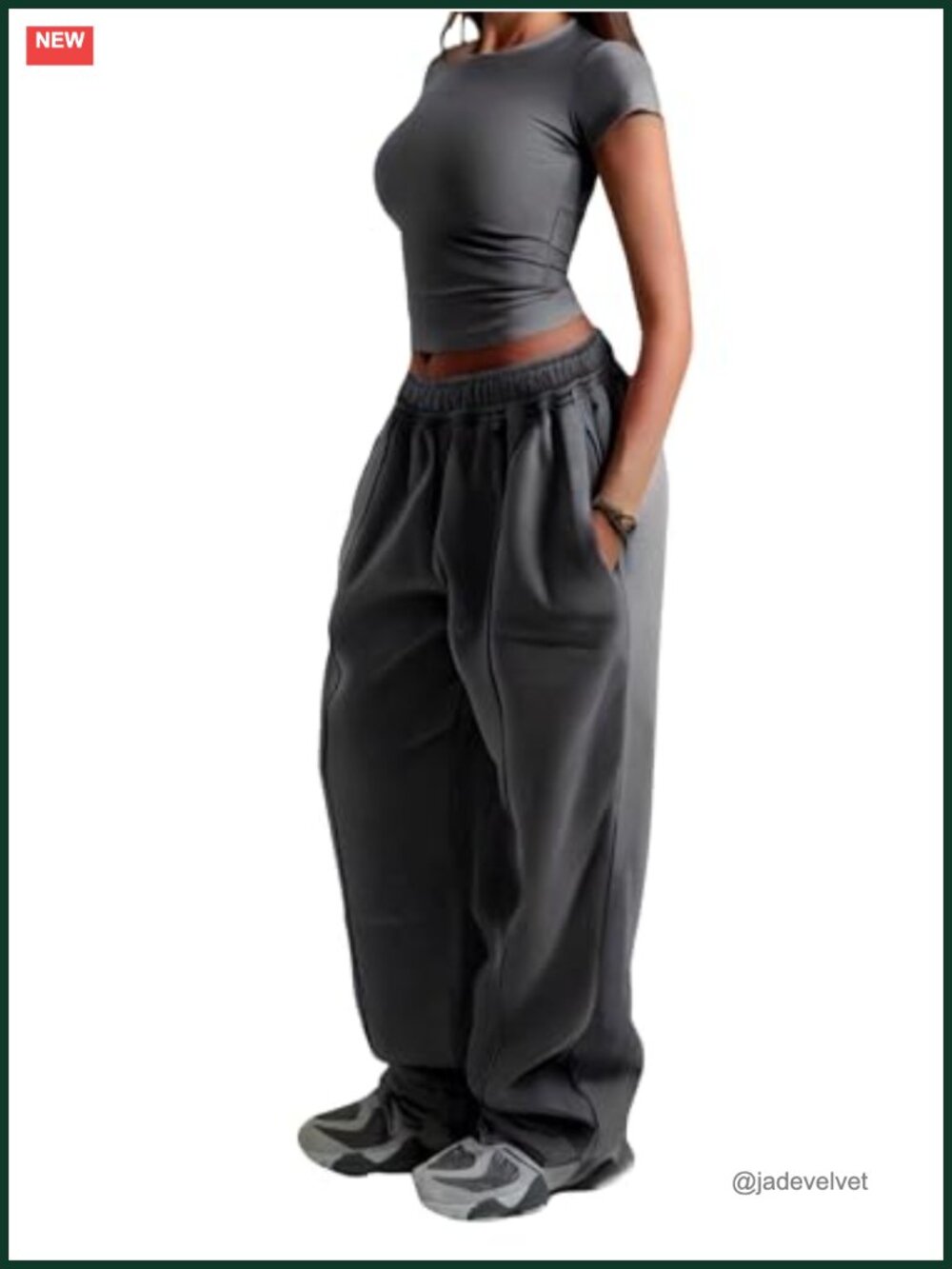 Wide Leg Joggers Sweatpants Baggy Y2k Elastic Waist Straight Leg Flared Loose - Picture 1 of 5